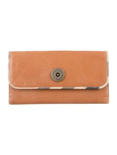 Pre-owned Burberry Leather Wallet In Brown