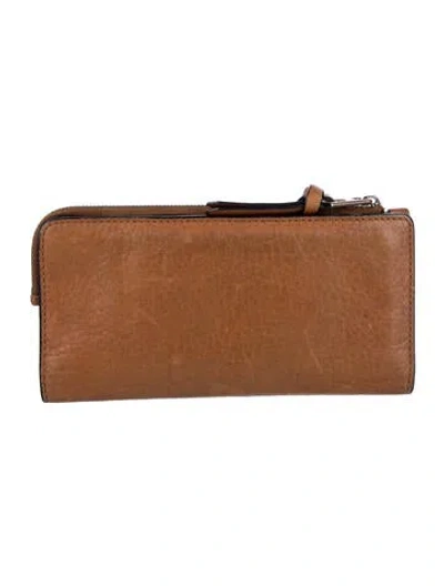 Pre-owned Burberry Leather Wallet In Brown