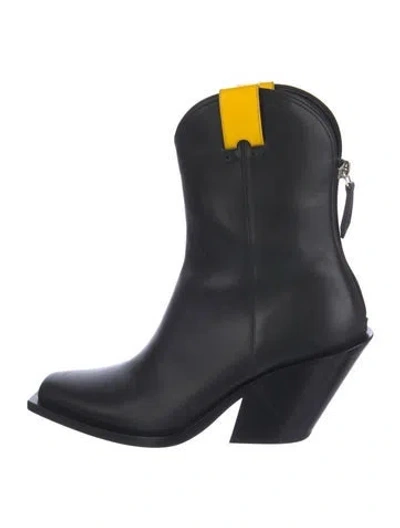 Pre-owned Burberry Leather Western Boots In Multi