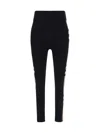 Burberry Womens Black Madden Check-panels Stretch-woven Leggings In Black
