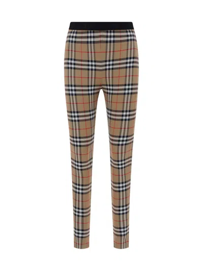 Burberry Vintage Check Leggings In Brown