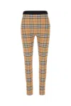 Burberry Women Archive Check Leggings In Multicolor