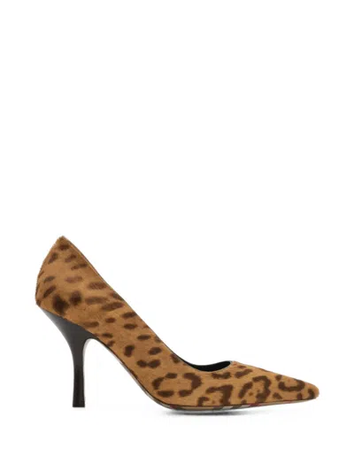 Burberry Leopard Print Dame High Pumps In Multi