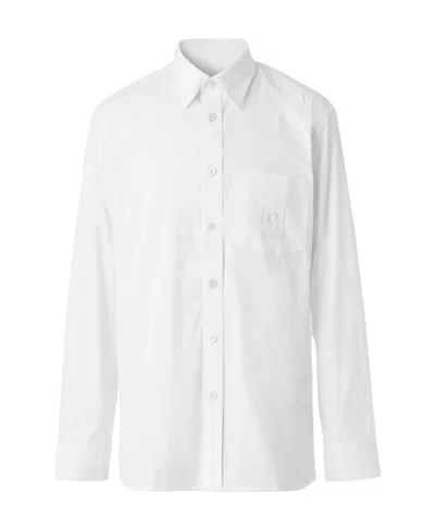 Burberry Letter Pattern Shirt In White