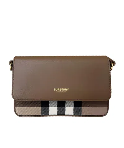 Burberry Lettering Colorblock Shoulder Bag In Green