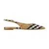 Burberry Check Birdie Slingback Ballerina Flats Women