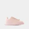 Burberry Check Knit Pattern Box Sneakers In Pink