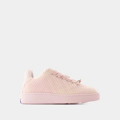 BURBERRY LF BOX KNIT SNEAKERS - BURBERRY - SYNTHETIC - PINK