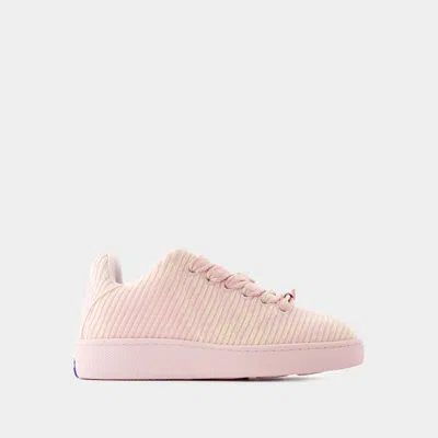 Burberry Ultra-comfort Lf Box Knit Sneakers For Women In Pink