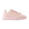 Burberry Textured Upper Sneakers With Unique Laces And Chunky Sole