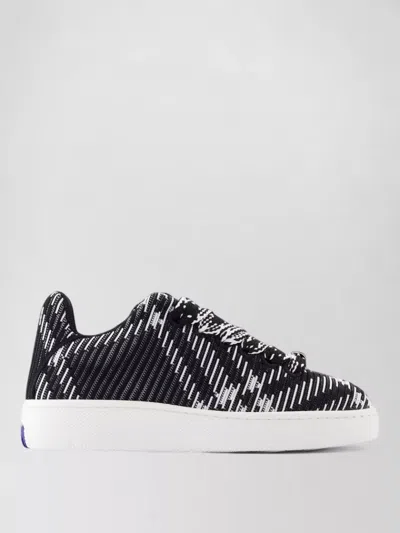 Burberry Lf Box Knit Sneakers In Black