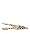 Burberry Check Birdie Slingback Ballerina Flats Women