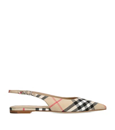 BURBERRY LF DAME SLINGBACK FLATS