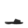 Burberry Embossed Check Dive Slides In Black