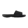 Burberry Embossed Check Dive Slides In Black