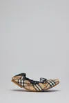 Burberry Women Multi Color Check Ballet Flats In Multi