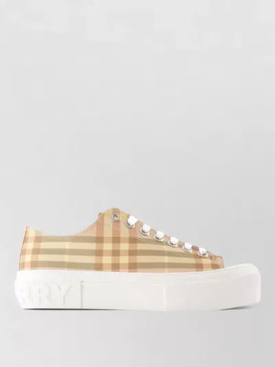 Burberry Lf Jack Low Sneakers Synthetic Teacup Check In Multi