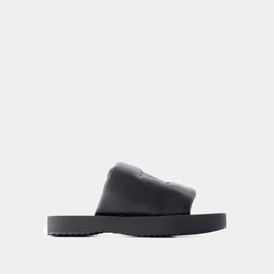 BURBERRY SANDALES LF KNIGHT SLAB - BURBERRY - CUIR - NOIR