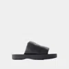 Burberry Ekd-debossed Leather Slab Slide