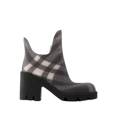 BURBERRY LF MARSH HEEL ANKLE BOOTS - OTHERS - BLACK