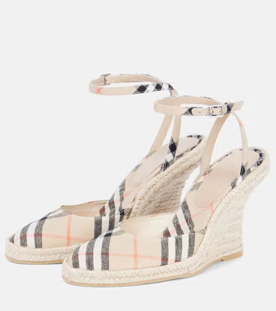 BURBERRY LF MEWS 90 ESPADRILLE WEDGES