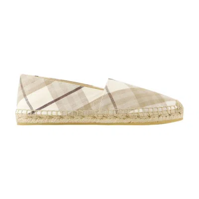 Burberry Women Embroidered Canvas Mews Check Espadrilles In Multi