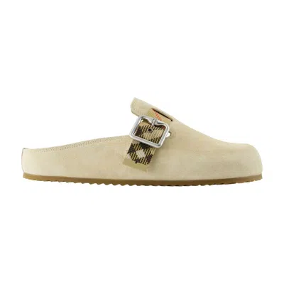 Burberry Lf Urchin Mules In Neutral