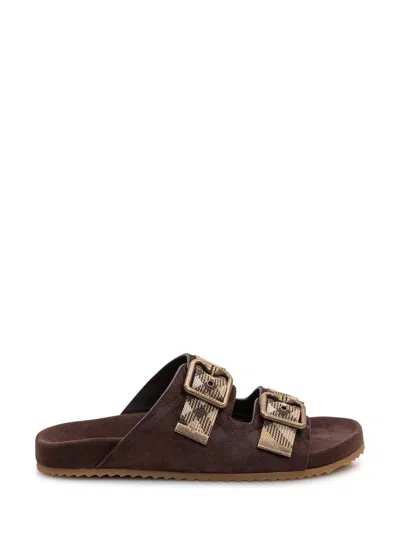 Burberry Lf Urchin Sandal In Brown