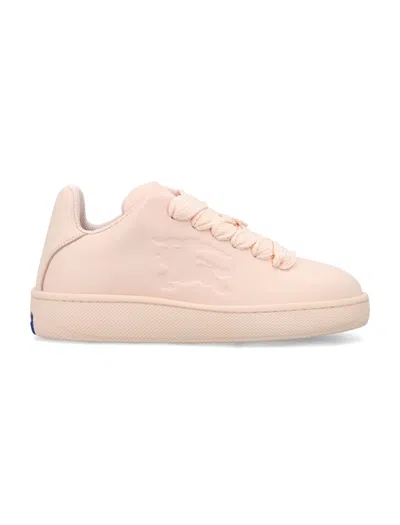 Burberry Box Leather Low-top Sneakers In Baby Neon