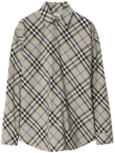 Burberry Lichen Ip Check Cotton Shirt