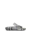 Burberry Man Sandals Light Grey Size 9 Rubber In Beige