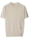 Burberry Light Beige Wool Fine Knit Sweater