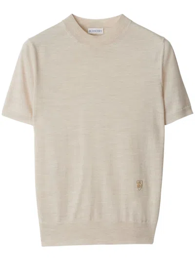 Burberry Light Beige Wool Fine Knit Sweater