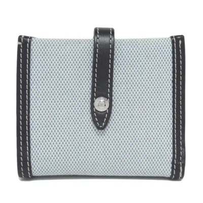Pre-owned Burberry Light Blue Canvas Wallet (bi-fold) ()