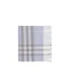 Burberry Light Blue Cashmere Scarf In Purple