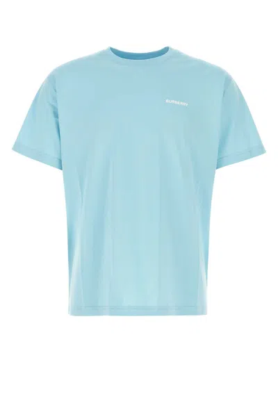 Burberry Light-blue Cotton T-shirt In Brighttopazblue
