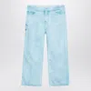 Burberry Light Blue Denim Jeans With Ekd