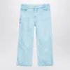 Burberry Light Blue Denim Jeans With Ekd