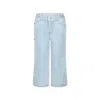 Burberry Light Blue Jeans For Girl With Equestrian Knight