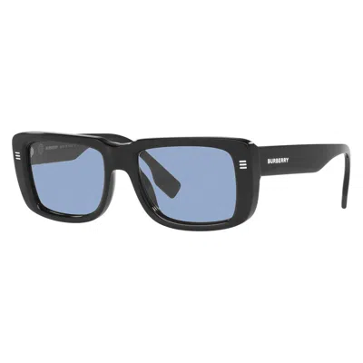 Burberry Light Blue Rectangular Men's Sunglasses Be4376u 300172 55