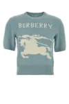 Burberry Women Light Blue Wool Blend Sweater In Blue