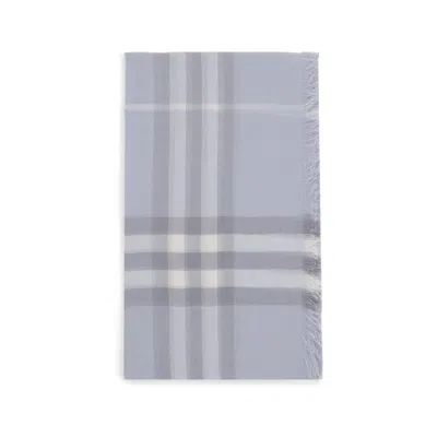 BURBERRY LIGHT BLUE WOOL SCARF