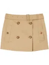 Burberry Minigonna Trench In Light Brown