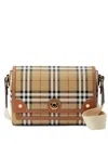 Burberry Medium Note Coated Canvas Crossbody Bag In Brown