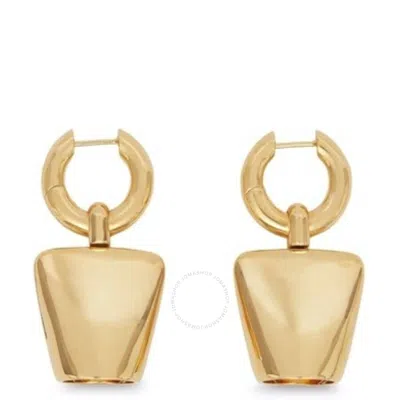 Burberry Light Gold Cow Bell Detail Earring In Gold Tone