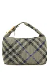 Burberry Women Embroidered Nylon Mini Peg Handbag In Light Green