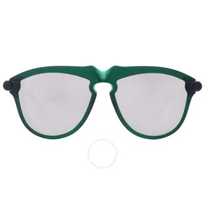 Burberry Light Grey Silver Mirror Pilot Men's Sunglasses Be4417u 41046g 58 In Green / Grey / Silver