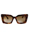 Burberry Light Havana Acetate Sunglasses In Brown