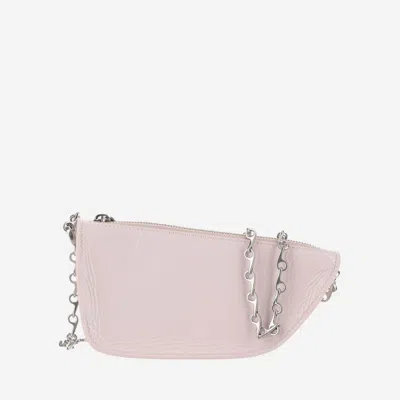 Burberry Patent Leather Micro Shield Sling Bag With Chain Shoulder St In Pink