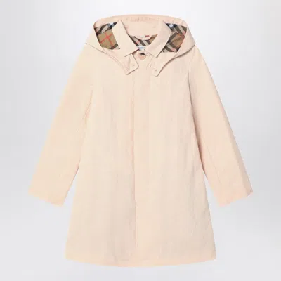 BURBERRY LIGHT PINK CAR COAT IN COTTON AND NYLON